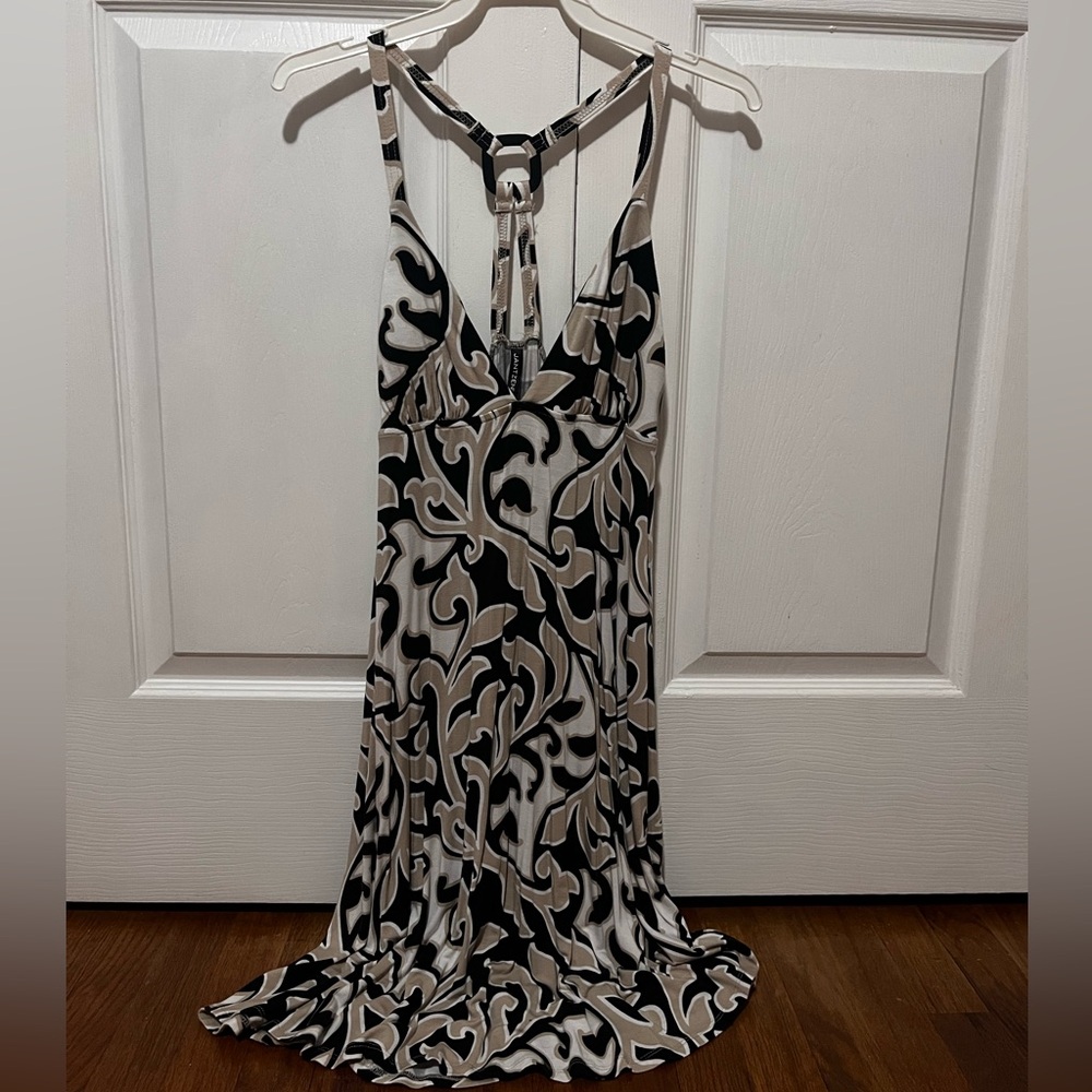 Jantzen Y2K black and tan/gold Sundress